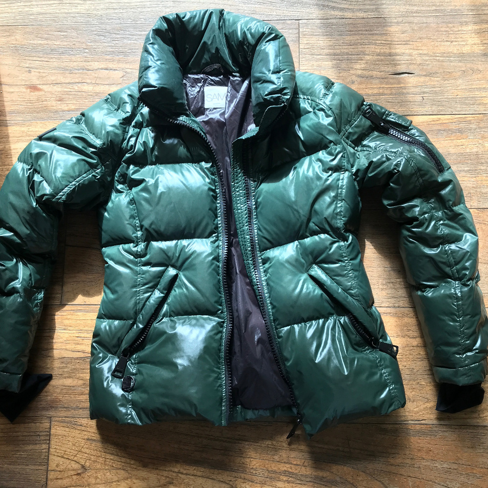 SAM. Freestyle Down Puffer Jacket - Green Size L